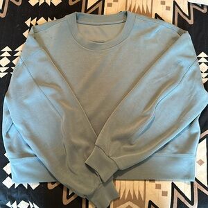 Sage green Lululemon cropped sweatshirt